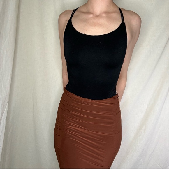 SHEIN Black strappy open back bodysuit size small - Picture 2 of 6